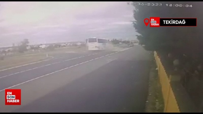 Tekirdağ'da yolcu otobüsü ile otomobil çarpıştı