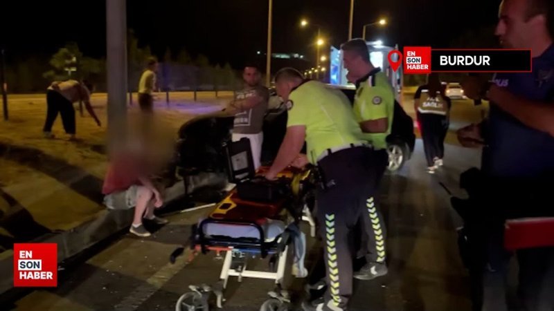 Burdur'da sarhoş sürücü kaza yaptı