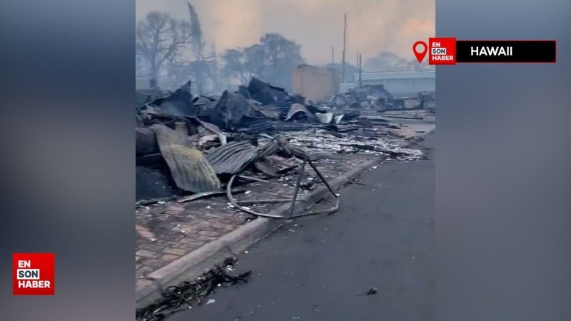 Hawaii'de yangın ve sonrasında yaşanan büyük yıkım kamerada