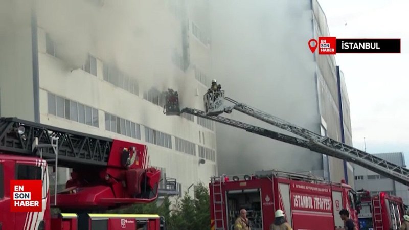 Arnavutköy’deki cam üretim tesisinde yangın