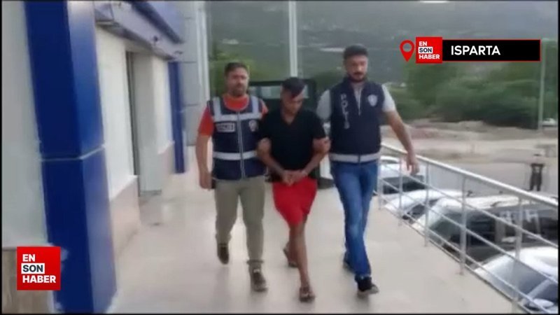 Isparta'da camiden hırsızlık yaparken görüntülenen zanlı yakalandı