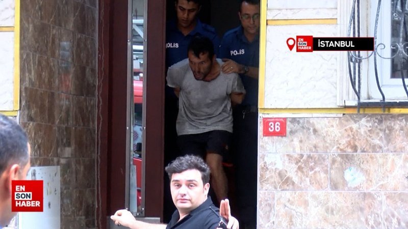 İstanbul'da eşi ve çocuklarının olduğu evi yaktı