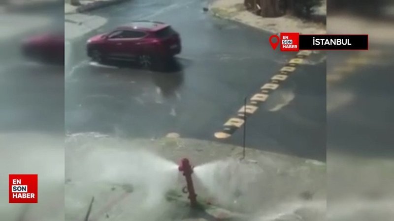 Büyükçekmece'de itfaiye su takviye vanası patladı