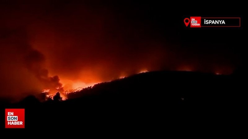 İspanya'nın Tenerife Adası'nda çıkan yangın ilerliyor