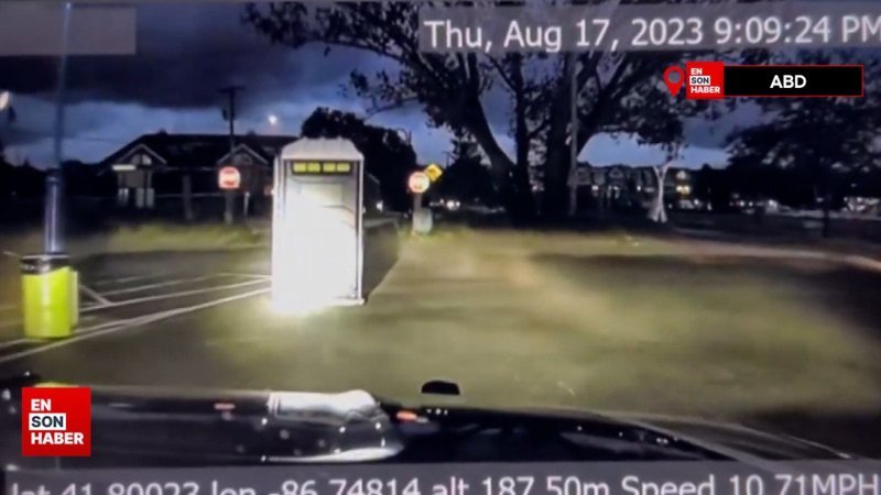 ABD'de polis seyyar tuvaleti yakalamaya çalıştı