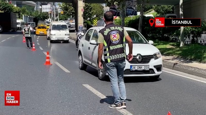 İstanbul'da dron destekli kırmızı ışık ihlali denetimi yapıldı