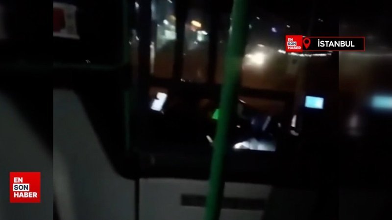 İETT otobüsü şoförü seyir halindeyken telefonuyla uğraştı