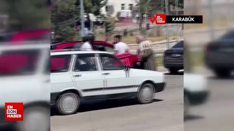 Karabük'te yol verme kavgası