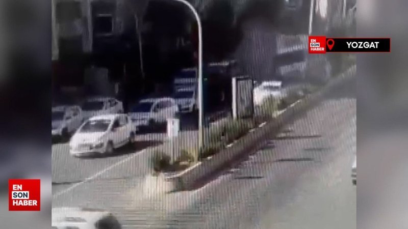 Yozgat'ta kamyonun 8 araca çarptığı kaza kameraya yansıdı