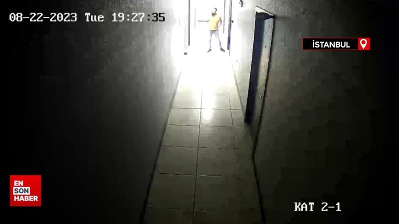 Avcılar'da oteldeki cinayet kamerada
