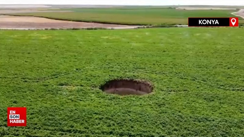 Karapınar'da yeni bir obruk daha oluştu