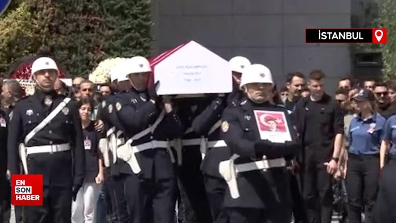 Şehit polis için İstanbul Emniyet Müdürlüğü’nde tören düzenlendi