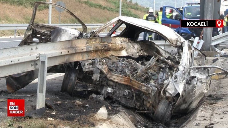 Kocaeli'de feci kaza: 2 kişi yanarak can verdi
