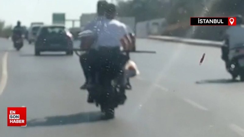 İstanbul'da trafiğe uzun namlulu silahıyla çıktı