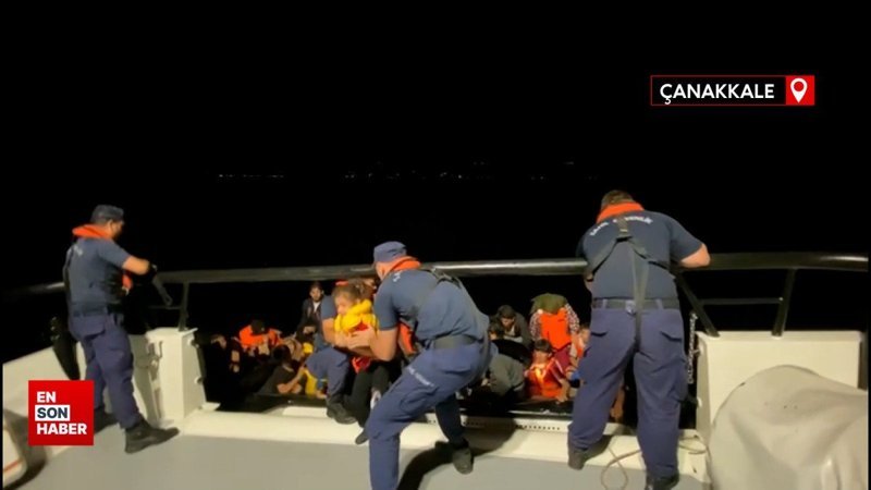 Ayvacık açıklarında Yunan unsurlarınca ölüme terk edilen 36 kaçak göçmen kurtarıldı