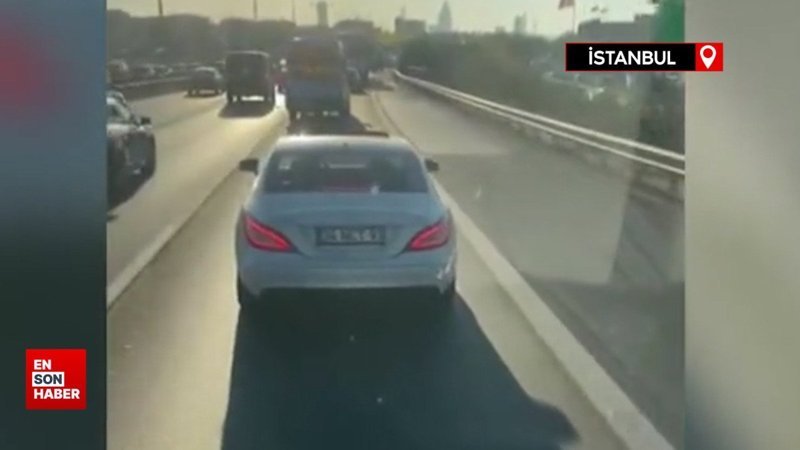 İstanbul'da yolcu otobüsünün önünü geçen sürücü, can sağlığını hiçe saydı