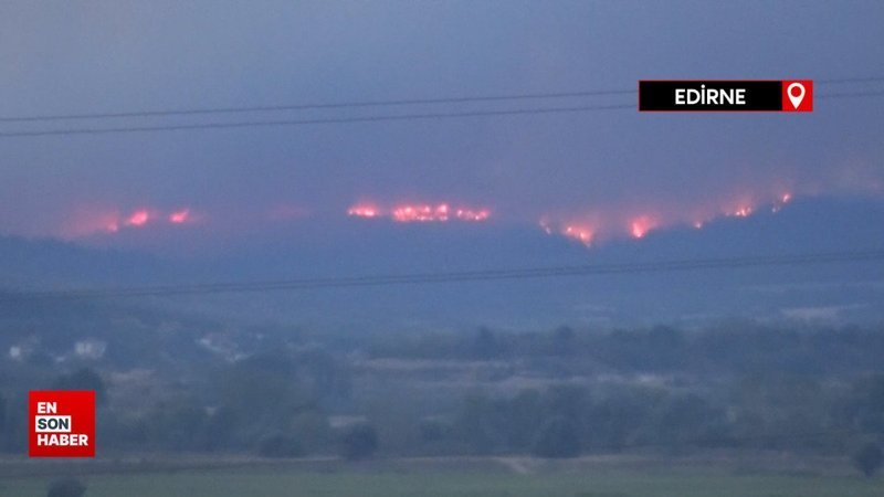 Yunanistan'daki yangın Edirne sınırına dayandı, gökyüzünü dumanlar kapladı