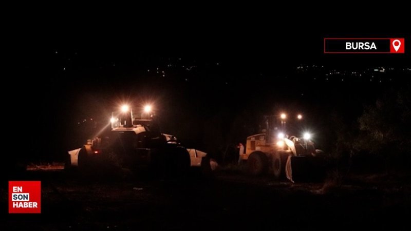 Bursa'da çıkan orman yangınına müdahale ediliyor