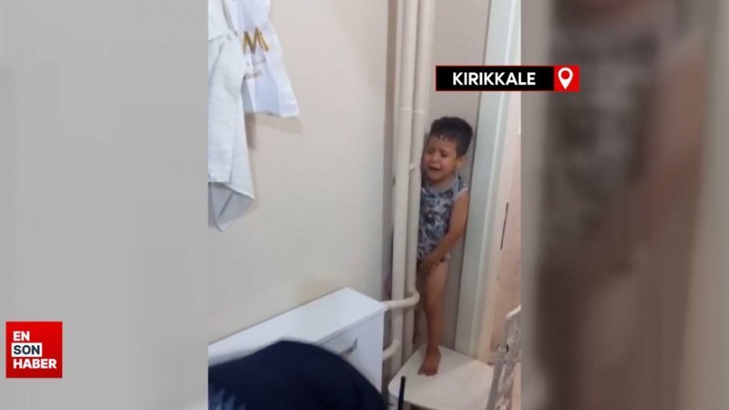 Kırıkkale’de kalorifer borusu ile duvar arasına sıkışan çocuğu itfaiye kurtardı