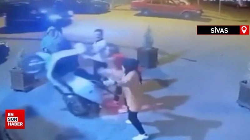 Sivas'ta şahlanan motosiklet güçlükle durduruldu