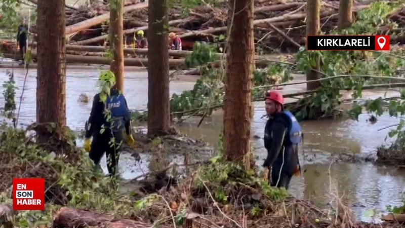 Kırklareli’deki selde kaybolan kişileri arama çalışmaları sürüyor