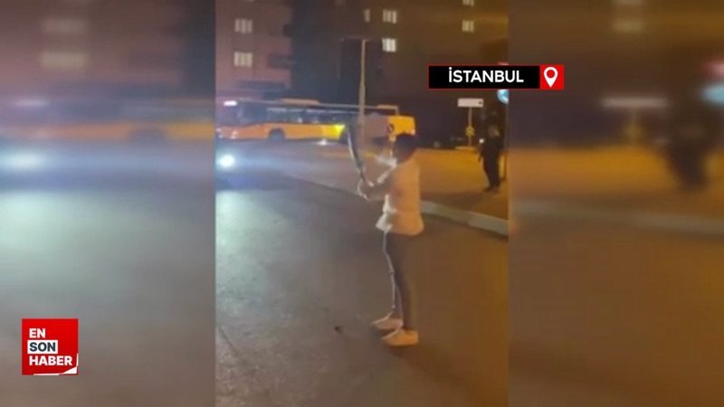 Pendik’te pompalı tüfekle asker eğlencesi