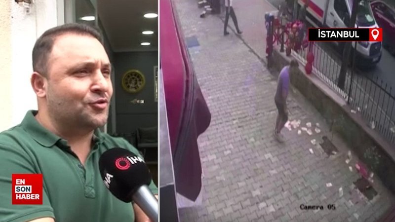 Kartal’da esnafın elindeki 10 bin euro rüzgarda etrafa saçıldı