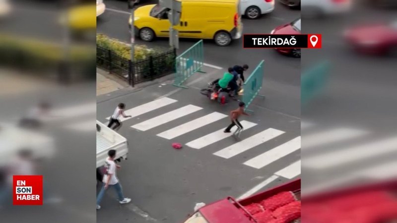 Tekirdağ'da kaza yaptılar ama çalmaktan vazgeçmediler