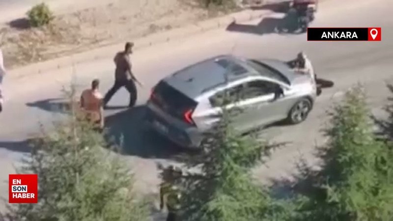 Ankara'da kadın sürücü tartıştığı erkek sürücüyü tartakladı