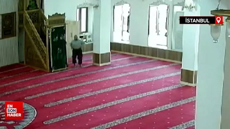 Küçükçekmece’de caminin mikrofonunu çalan şahıs