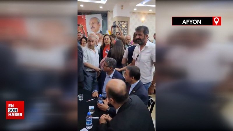 Olaylı CHP Afyonkarahisar kongresinden yeni görüntü
