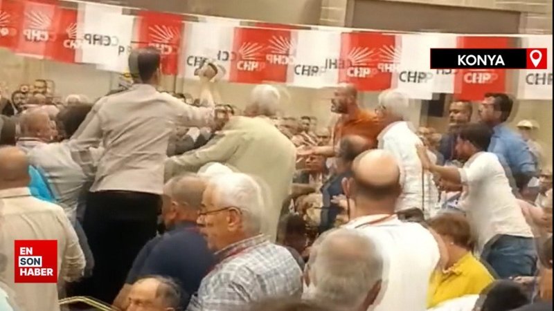 CHP Konya İl Kongresi'nde arbede çıktı