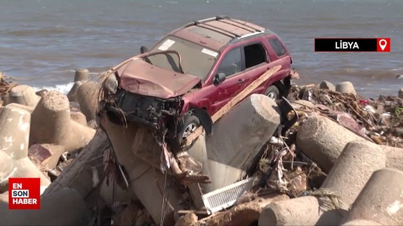 Dron görüntüleri Libya'daki afetin boyutunu gözler önüne seriyor
