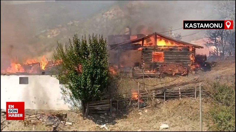 Kastamonu’da köy yangını