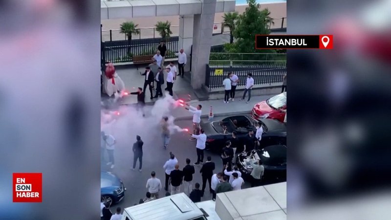 İstanbul'da düğün klasiği: Konvoydaki araçlar hem drift attı hem yolu kapattı