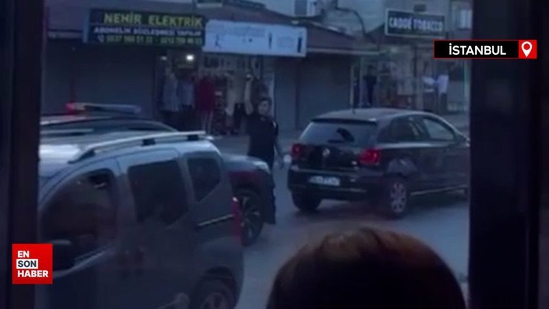İstanbul'da yol kavgasında çekiçle aracın camını indirdi, polis havaya ateş açtı