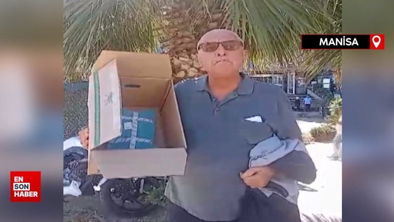 Manisa'da torununun cenazesini kutuda teslim alan dede