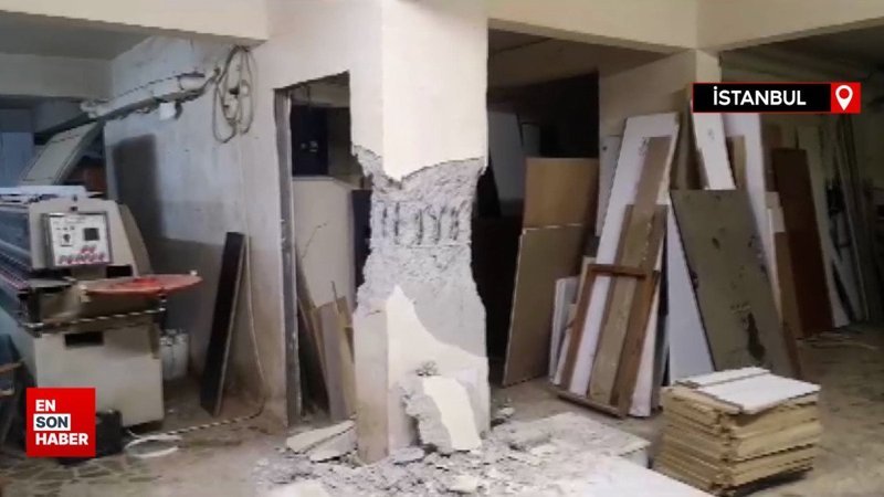 Bahçelievler'de kolonları patlayan bina boşaltıldı