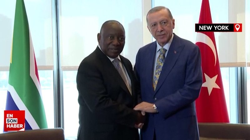 Cumhurbaşkanı Erdoğan, Güney Afrika Cumhurbaşkanı  Ramaphosa ile görüştü