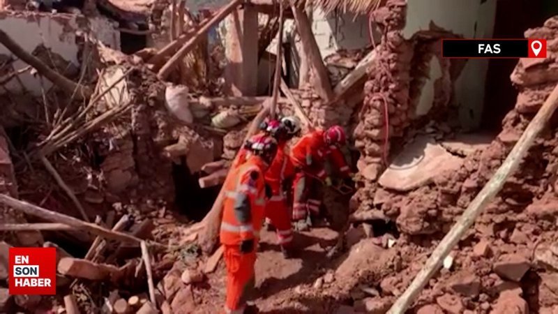 Fas’ta enkaz altında kalan eşek 10 gün sonra kurtarıldı