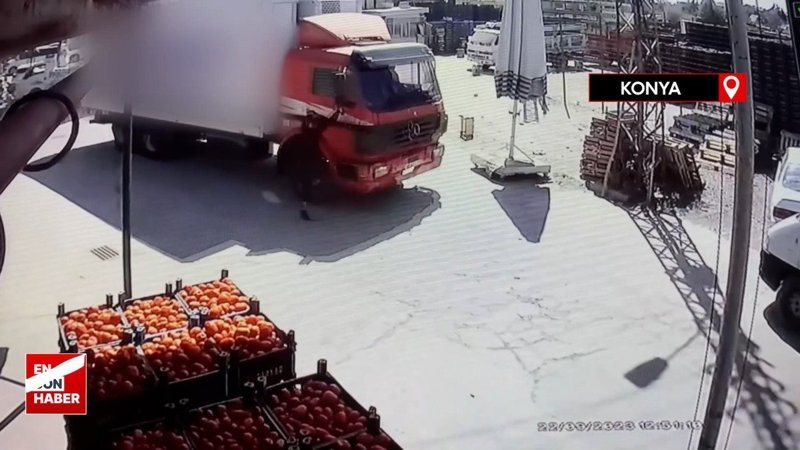 Konya'da kapısına tutunup gitmek istediği kamyonun altında kaldı