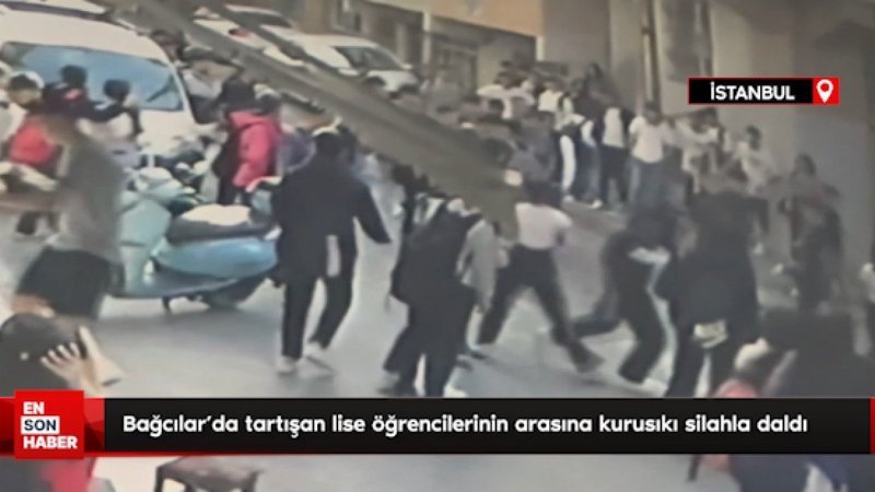 Bağcılar’da tartışan lise öğrencilerinin arasına kurusıkı silahla daldı