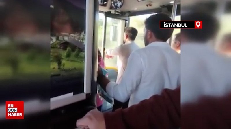 İETT otobüsü kapısı açık halde dakikalarca yolculuk etti