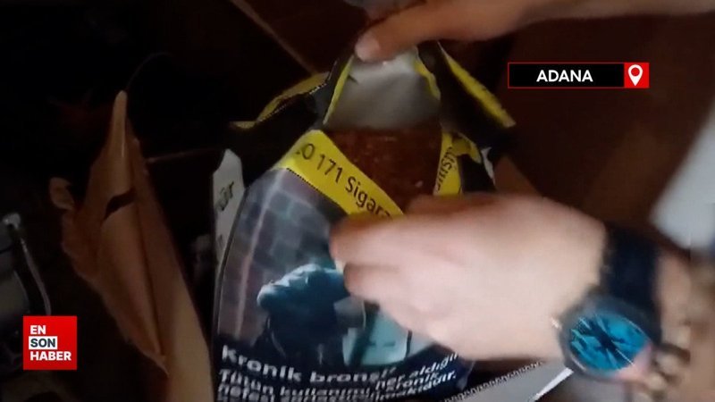 Adana'da kaçak sigara üretimi yapılan eve operasyon