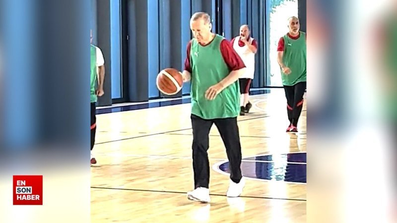 Cumhurbaşkanı Erdoğan’ın yeni basketbol performansı: Masada, sahada, sporda mücadeleye devam