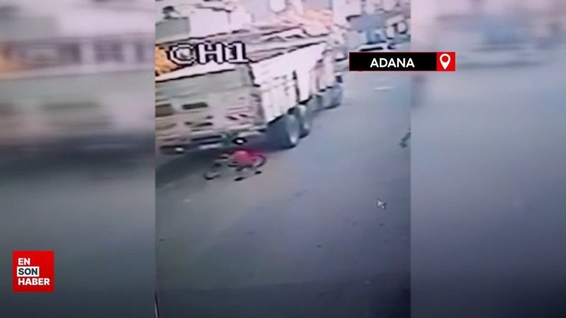 Adana'da bisikletini kurtarmak isteyen çocuk kamyonun altında kaldı