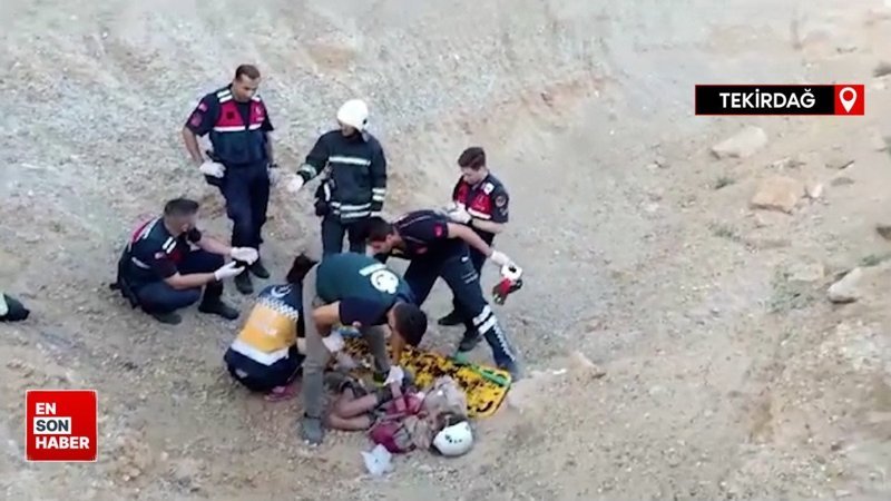 Tekirdağ'da avcıların bitkin halde bulduğu Fransız kadın hastaneye kaldırıldı