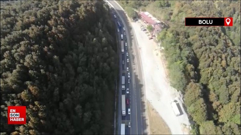 Bolu Dağı'nda trafik durma noktasına geldi