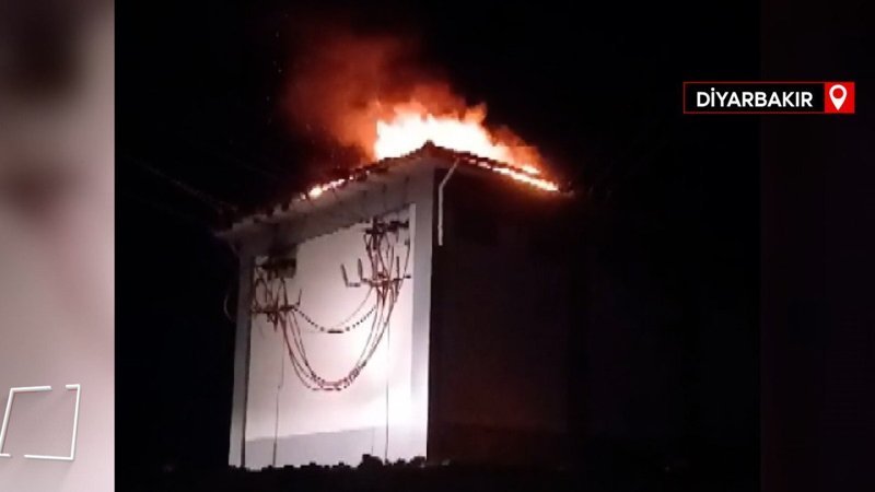 Diyarbakır'da trafo alev alev yandı