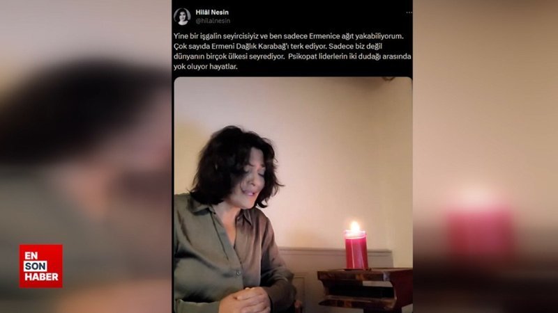 Aziz Nesin'in gelini Hilal Nesin işgalci Ermeniler için ağıt yaktı